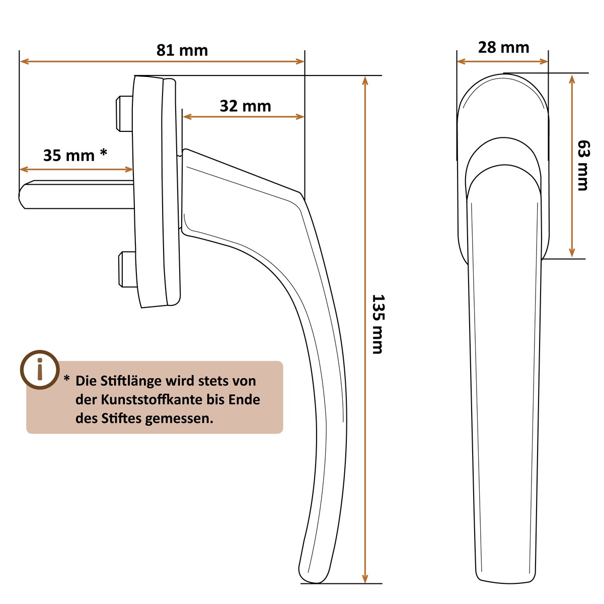 Fenstergriff Notter 080291 03 RAL 9016 weiß 