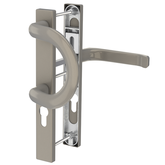 Fenstergriffe Weiß Alu Terrassentürgriff Balkontürgriff Paar - Dunkelbraun RAL8077 Türgriff Terrassentür
